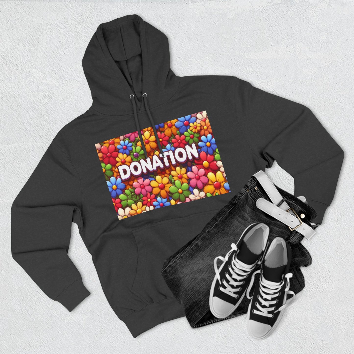 Three-Panel Fleece Hoodie